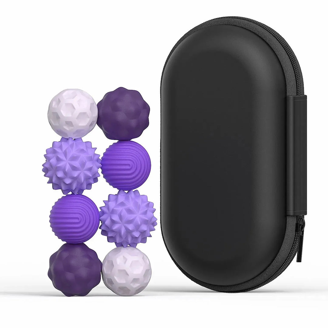 Anti-Stress Balls Set | Silicone Squeeze Balls for Hand Relaxation &amp; Grip Strength | Silent, Compact &amp; Pocket-Friendly