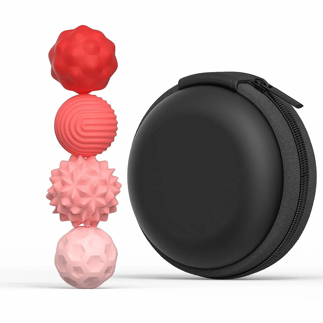Anti-Stress Balls Set | Silicone Squeeze Balls for Hand Relaxation &amp; Grip Strength | Silent, Compact &amp; Pocket-Friendly