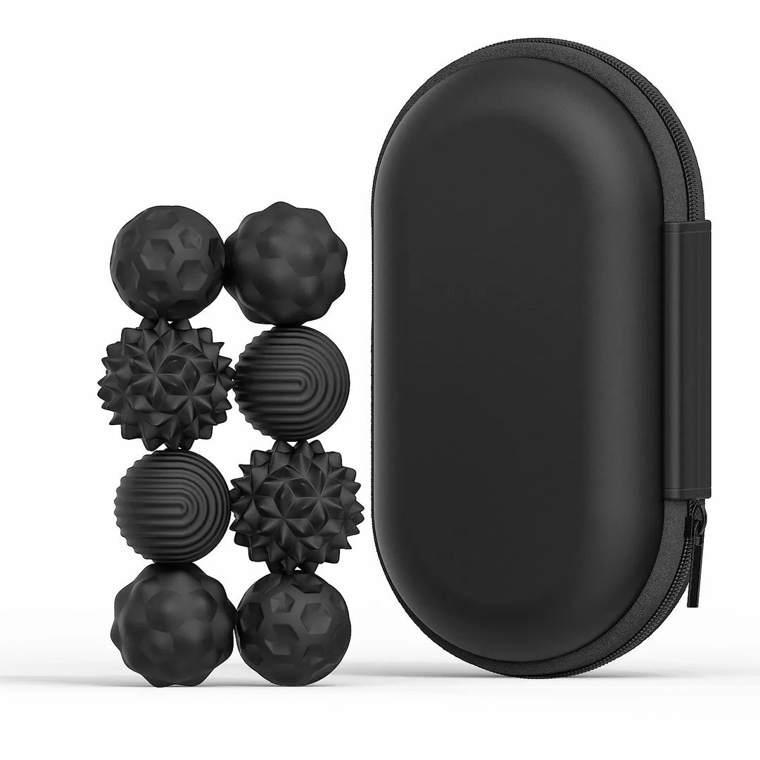 Anti-Stress Balls Set | Silicone Squeeze Balls for Hand Relaxation &amp; Grip Strength | Silent, Compact &amp; Pocket-Friendly