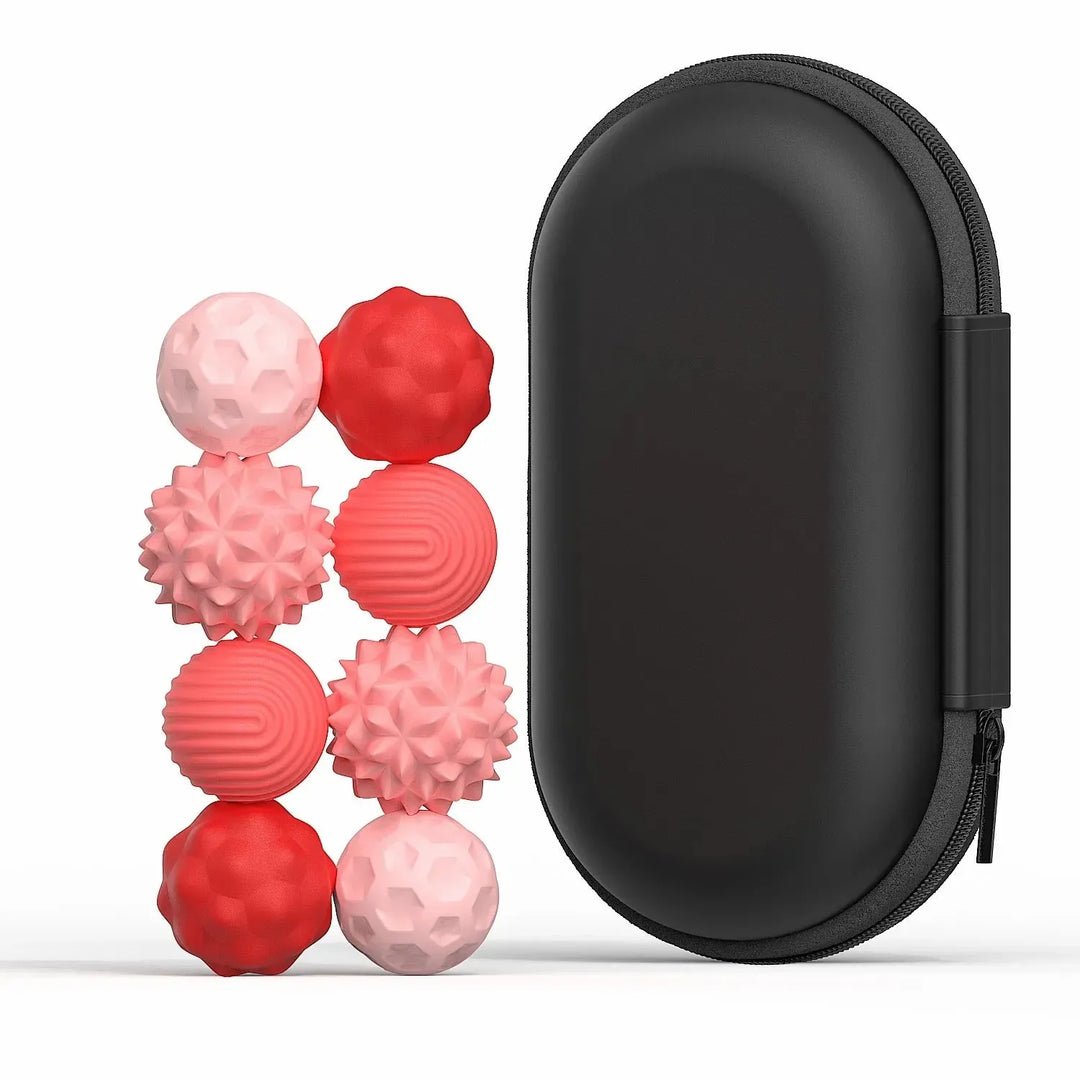 Anti-Stress Balls Set | Silicone Squeeze Balls for Hand Relaxation &amp; Grip Strength | Silent, Compact &amp; Pocket-Friendly