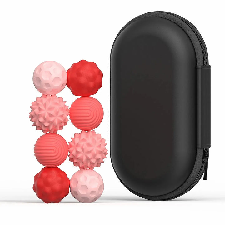 Anti-Stress Balls Set | Silicone Squeeze Balls for Hand Relaxation &amp; Grip Strength | Silent, Compact &amp; Pocket-Friendly