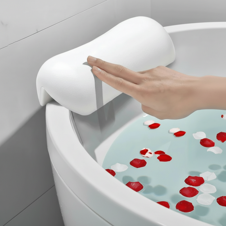 Ergonomic Bath Pillow Neck Support Non-Slip Water-Resistant 2