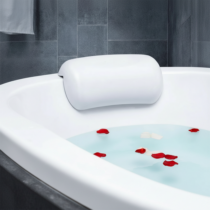 Ergonomic Bath Pillow Neck Support Non-Slip Water-Resistant 4