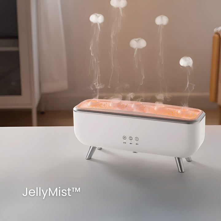Aroma Diffuser ABS Plastic, 300 ml Tank | White, Jellyfish Mist Effect | Two Mist Modes, LED Colour Light, Remote &amp; Timer