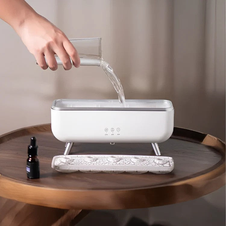 Aroma Diffuser ABS Plastic, 300 ml Tank | White, Jellyfish Mist Effect | Two Mist Modes, LED Colour Light, Remote &amp; Timer