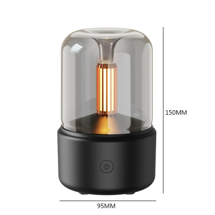 Aroma Diffuser Ultrasonic Humidifier Compact with Candlelight Effect