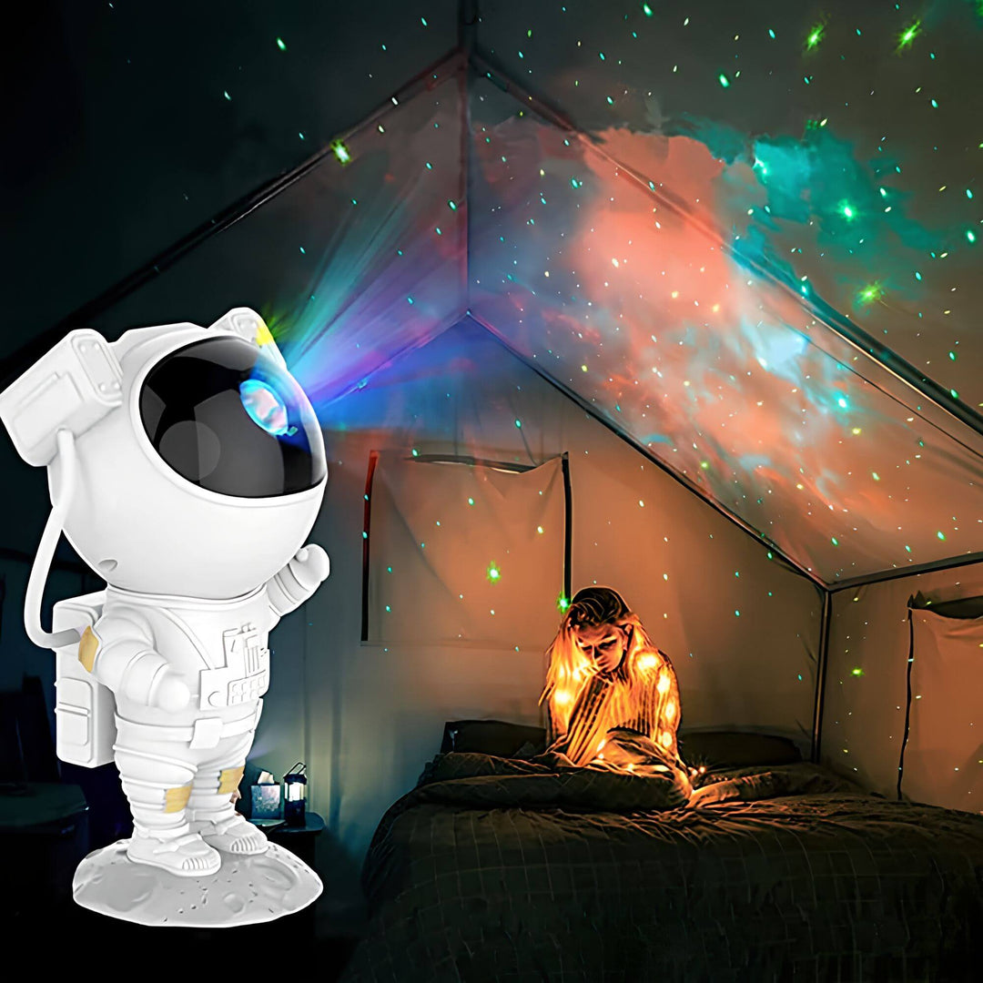 Astronaut Star Projector | Tilting Head, Nebula Wash