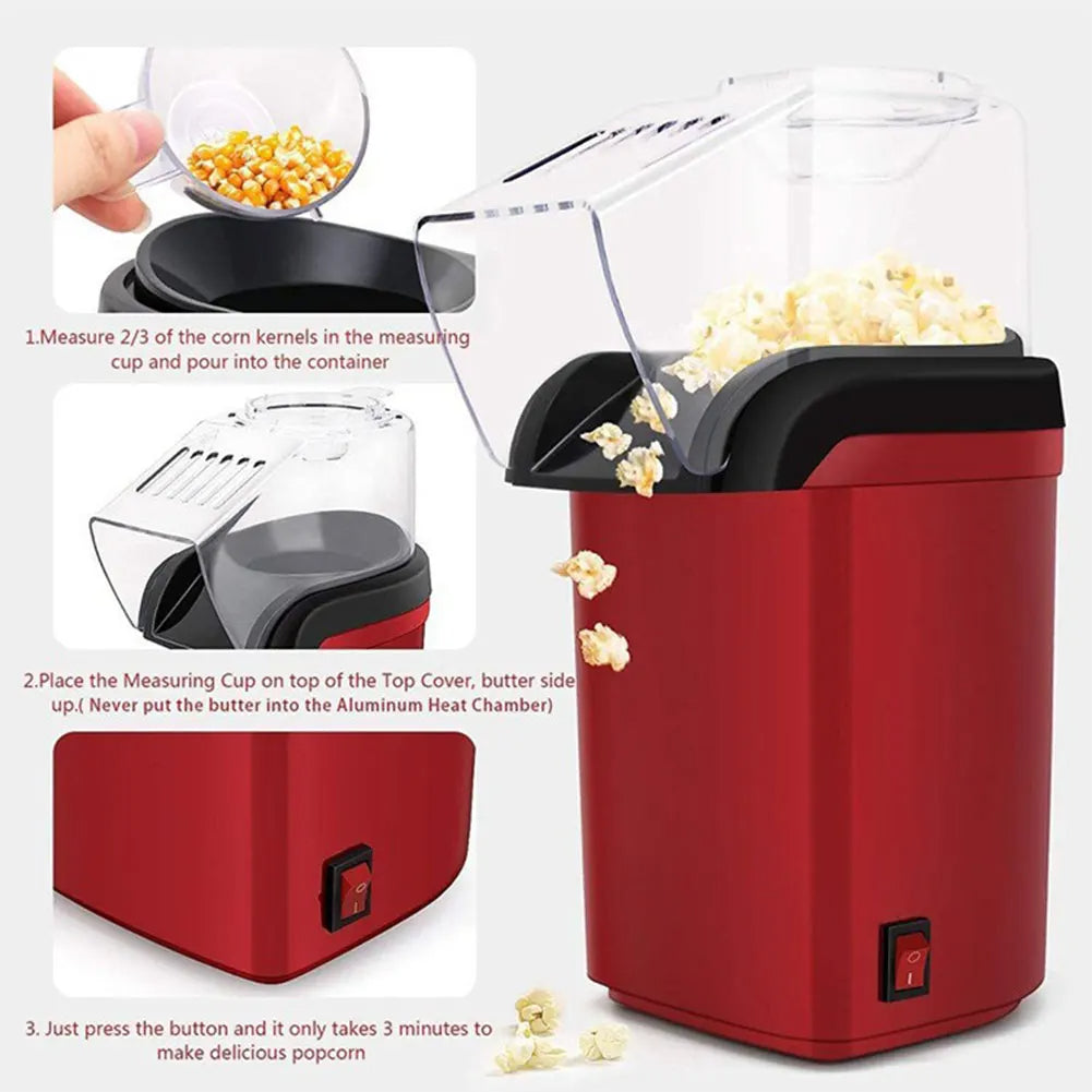 Automatic Countertop Popcorn Maker Machine Hot Air Popping