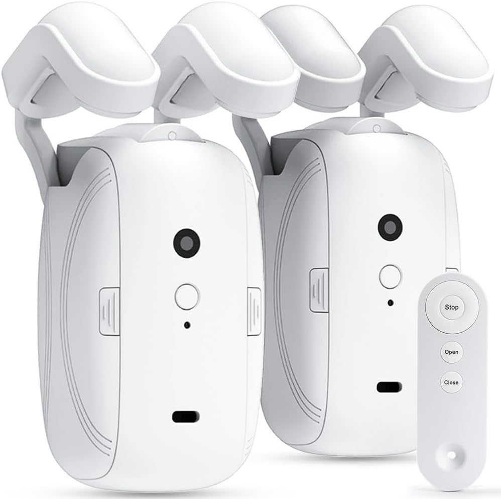 Automatic Curtain Opener and Closer | Bluetooth Remote, 20m Range, Quiet Motor | Fits Roman, T & U-Shaped Tracks