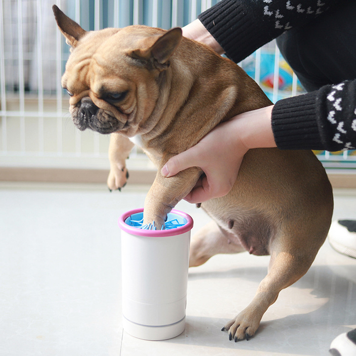 Automatic Dog Paw Washer | USB Rechargeable with Rotating Silicone Bristles | Removes Mud and Dirt in Just Minutes