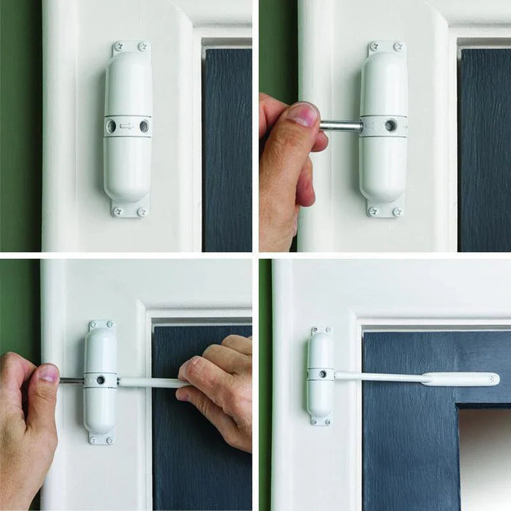 Automatic Door Closer | Quiet Cushioned Closing Mechanism | Reduces Drafts, Noise &amp; Energy Loss in Home Interiors