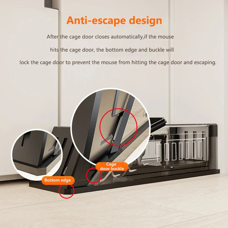 Automatic Mouse Trap Cage ABS and PC | Sensitive Trigger with Anti Escape Design | Reusable Humane Rodent Control