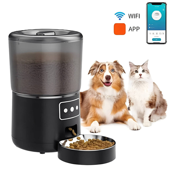Automatic Pet Feeder Stainless Steel Bowl App Controlled