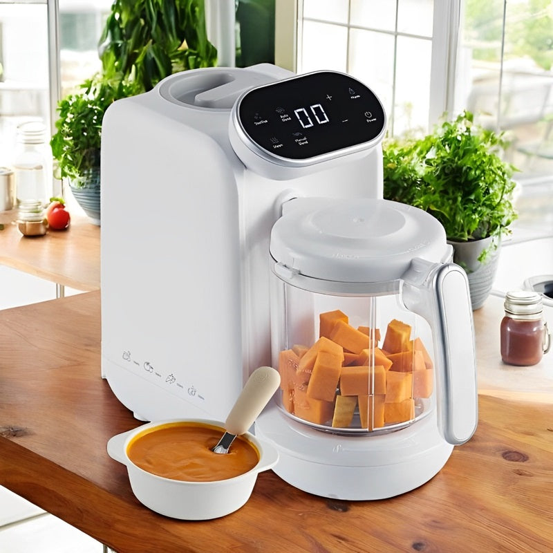 Baby Food Maker 5-in-1 | Steam, Blend, Sterilise & Warm | Safety Features for Effortless, Quiet Meal Prep with Tritan Cup