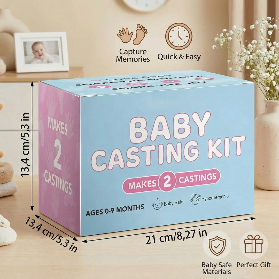 Baby Hand Footprint Keepsake Kit All-in-One Decorating Set