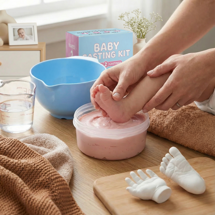 Baby Hand Footprint Keepsake Kit All-in-One Decorating Set