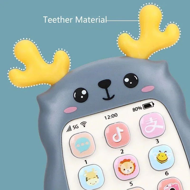 Baby Learning Phone Toy Silicone | Bilingual Voice Modes &amp; Soothing Teether | Sensory Play for Infants &amp; Toddlers