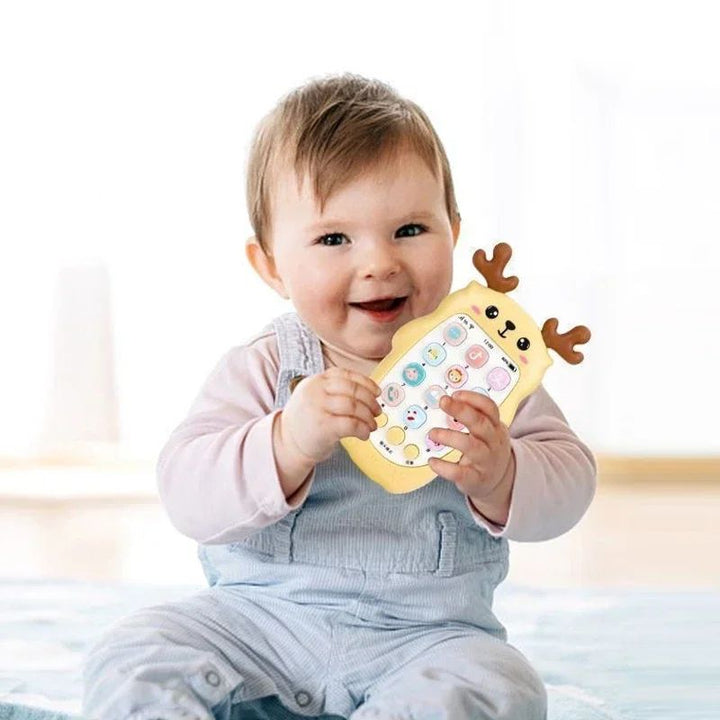 Baby Learning Phone Toy Silicone | Bilingual Voice Modes &amp; Soothing Teether | Sensory Play for Infants &amp; Toddlers