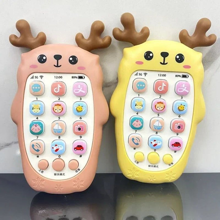 Baby Learning Phone Toy Silicone | Bilingual Voice Modes &amp; Soothing Teether | Sensory Play for Infants &amp; Toddlers
