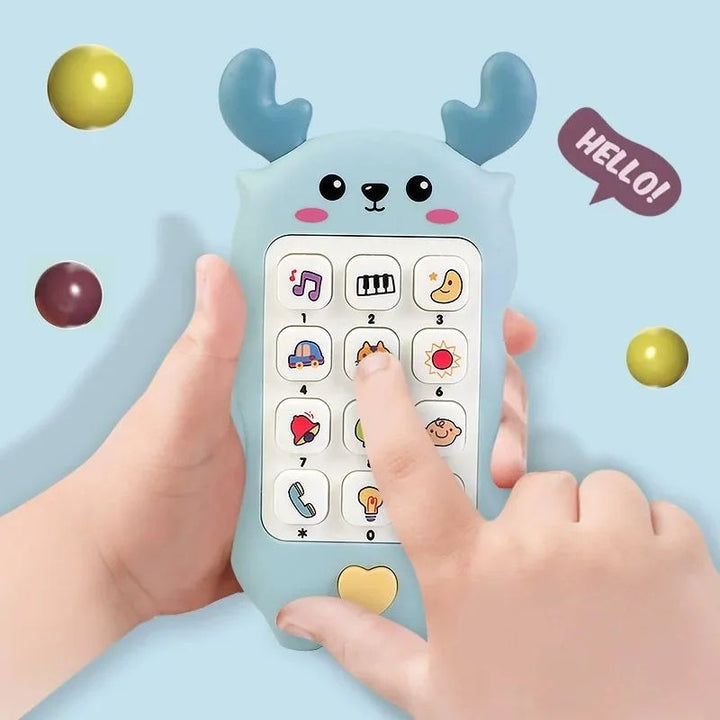 Baby Learning Phone Toy Silicone | Bilingual Voice Modes &amp; Soothing Teether | Sensory Play for Infants &amp; Toddlers