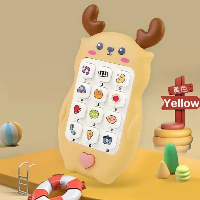 Baby Learning Phone Toy Silicone | Bilingual Voice Modes &amp; Soothing Teether | Sensory Play for Infants &amp; Toddlers