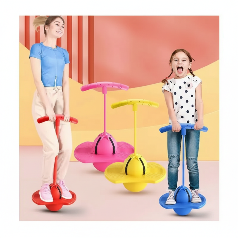 Balance Hop Ball for Kids | Removable Foam Handles for All Skill Levels | Non-Slip Platform for Indoor and Outdoor Use