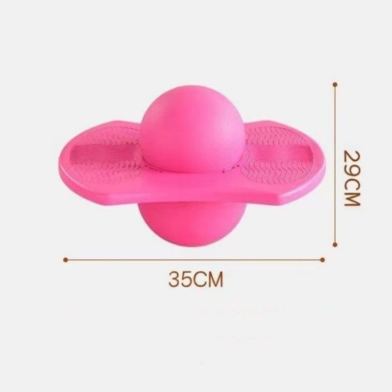 Balance Hop Ball for Kids | Removable Foam Handles for All Skill Levels | Non-Slip Platform for Indoor and Outdoor Use