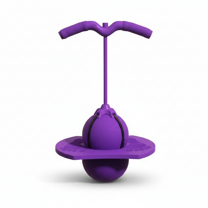 Balance Hop Ball for Kids | Removable Foam Handles for All Skill Levels | Non-Slip Platform for Indoor and Outdoor Use