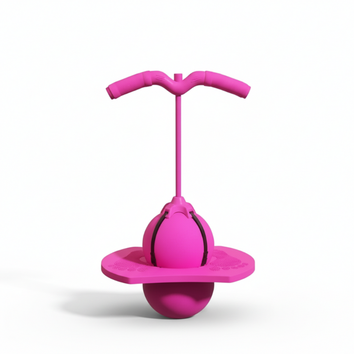 Balance Hop Ball for Kids | Removable Foam Handles for All Skill Levels | Non-Slip Platform for Indoor and Outdoor Use