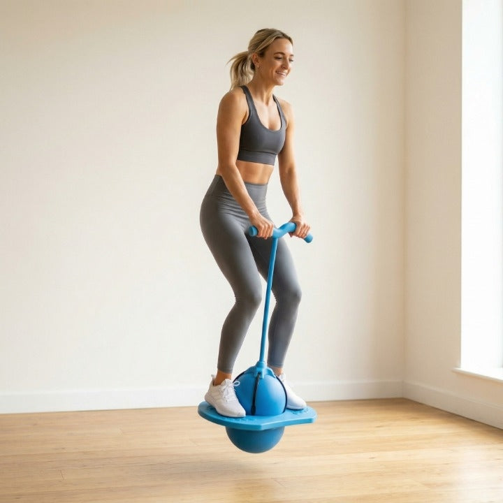 Balance Hopper Ball for Kids and Adults | Anti-Slip Platform, Foam Grips | Indoor &amp; Outdoor Balance and Core Trainer