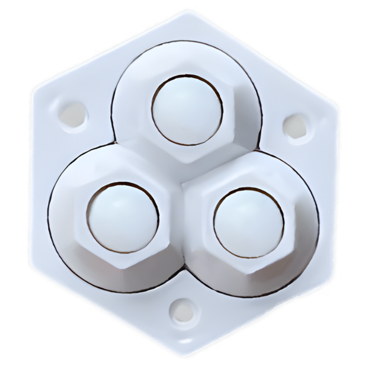 Ball Bearing Furniture Casters 360° Swivel with Self-Adhesive Pads