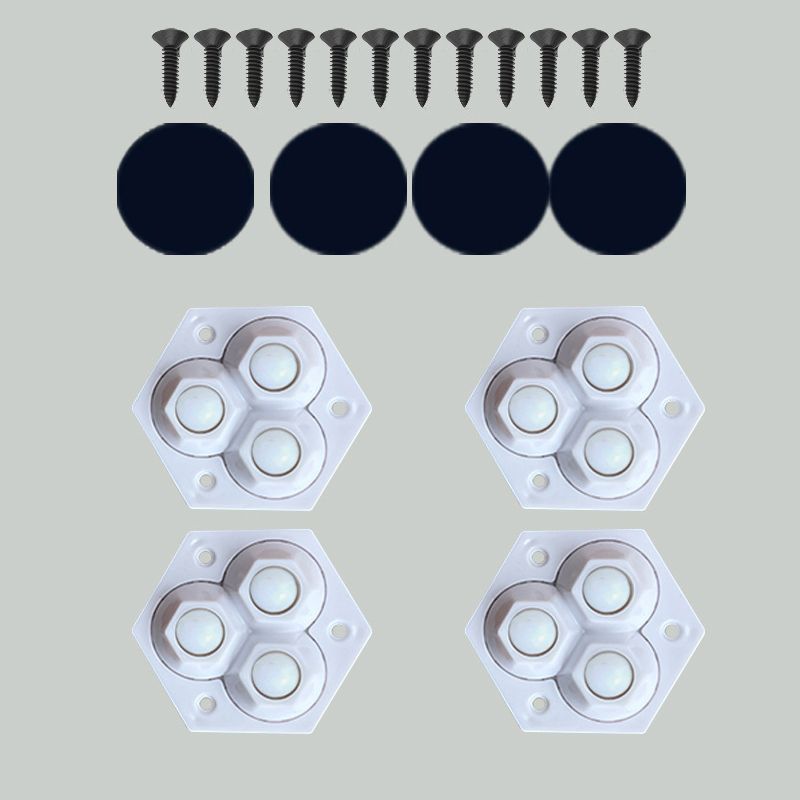 Ball Bearing Furniture Casters 360° Swivel with Self-Adhesive Pads