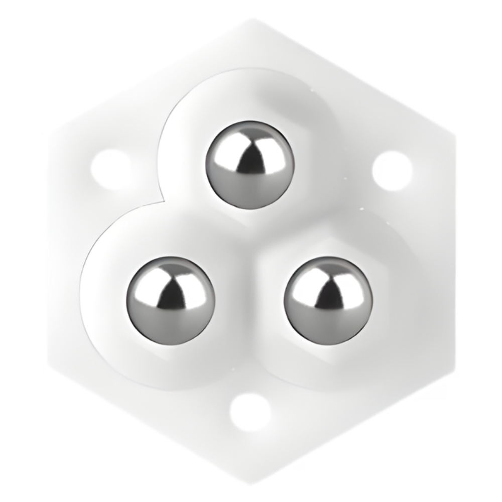 Ball Bearing Furniture Casters 360° Swivel with Self-Adhesive Pads