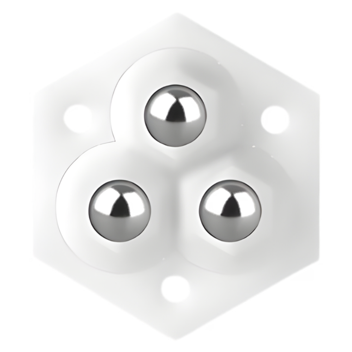 Ball Bearing Furniture Casters 360° Swivel with Self-Adhesive Pads