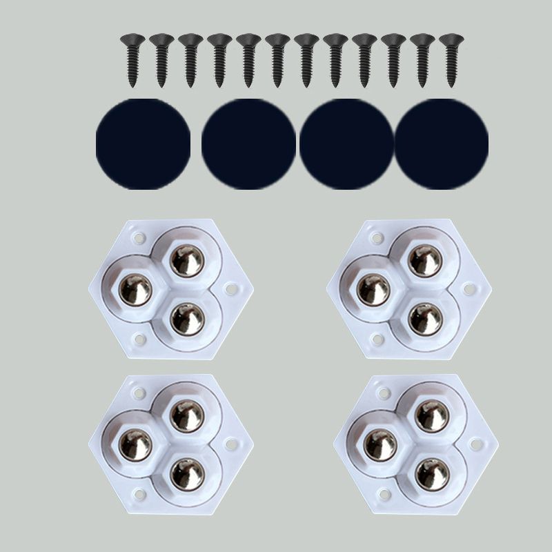 Ball Bearing Furniture Casters 360° Swivel with Self-Adhesive Pads