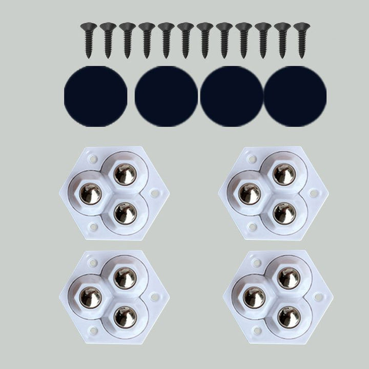 Ball Bearing Furniture Casters 360° Swivel with Self-Adhesive Pads