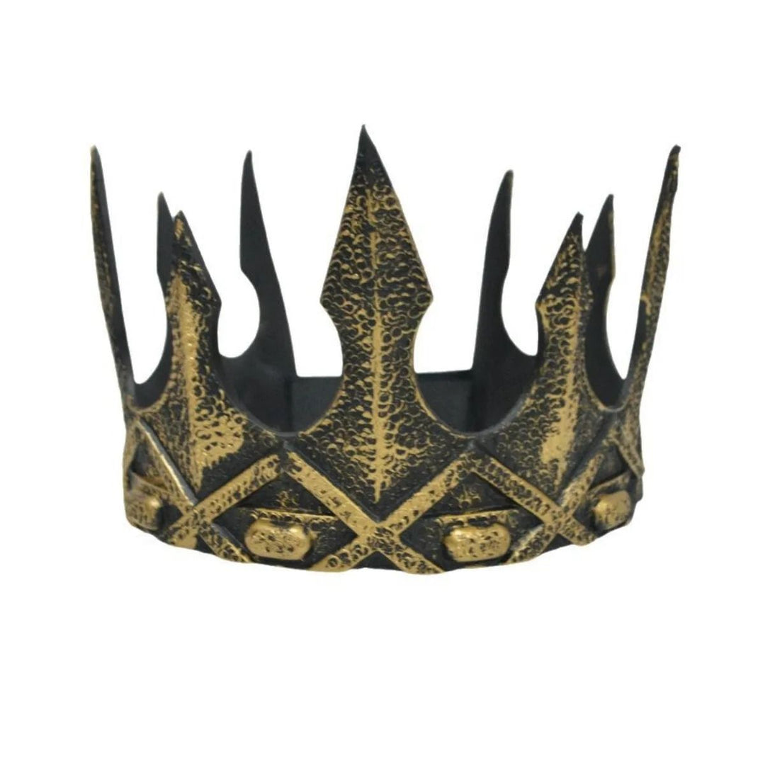 Baroque Metal Crown Costume Tiara Imitation Gem Accents