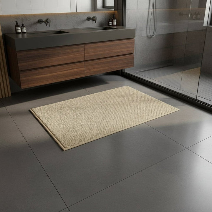 Bath Mat | Absorbent Quick-Dry Looped Pile with Low Profile and Bound Edge