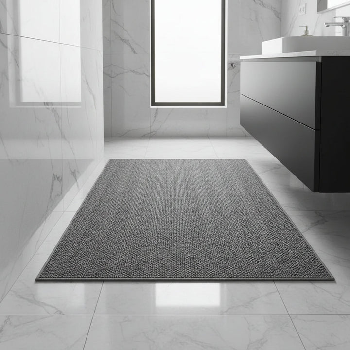 Bath Mat | Absorbent Quick-Dry Looped Pile with Low Profile and Bound Edge