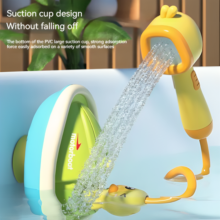 Bath Toy Shower Head Battery Operated Suction Cup with Water Circulation