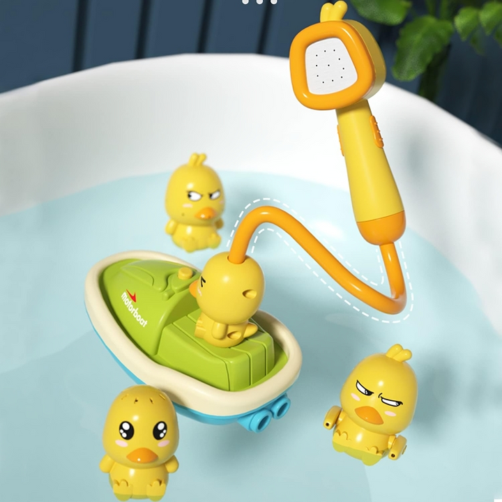 Bath Toy Shower Head Battery Operated Suction Cup with Water Circulation