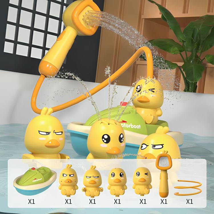 Bath Toy Shower Head Battery Operated Suction Cup with Water Circulation