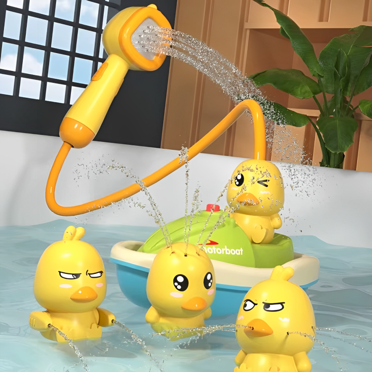 Bath Toy Shower Head Battery Operated Suction Cup with Water Circulation