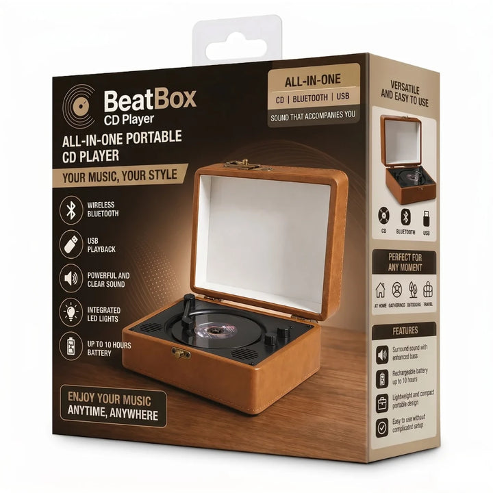 BeatBox CD Player | Top-Loading Case, Bluetooth And USB