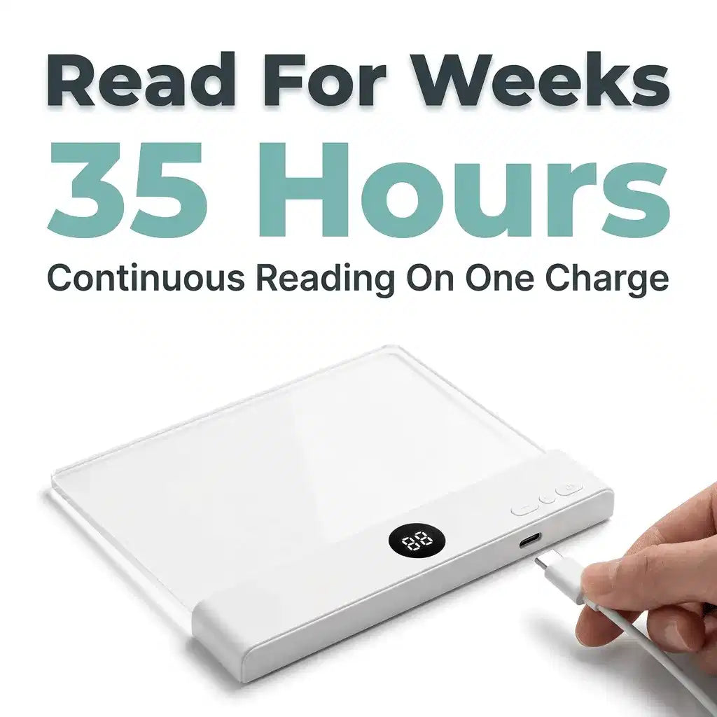 Bedside Reading Light | Focused Beam Keeps Partner in the Dark | Flicker-Free Panel with Micro-Etched Lens for Shadow-Free Clarity