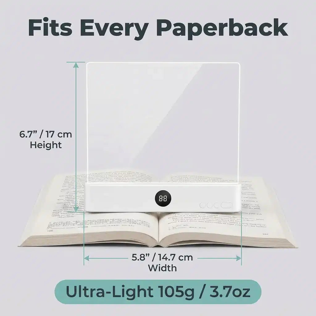 Bedside Reading Light | Focused Beam Keeps Partner in the Dark | Flicker-Free Panel with Micro-Etched Lens for Shadow-Free Clarity