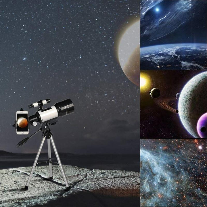 Beginner Astronomical Telescope 70 mm Refractor Phone Adapter