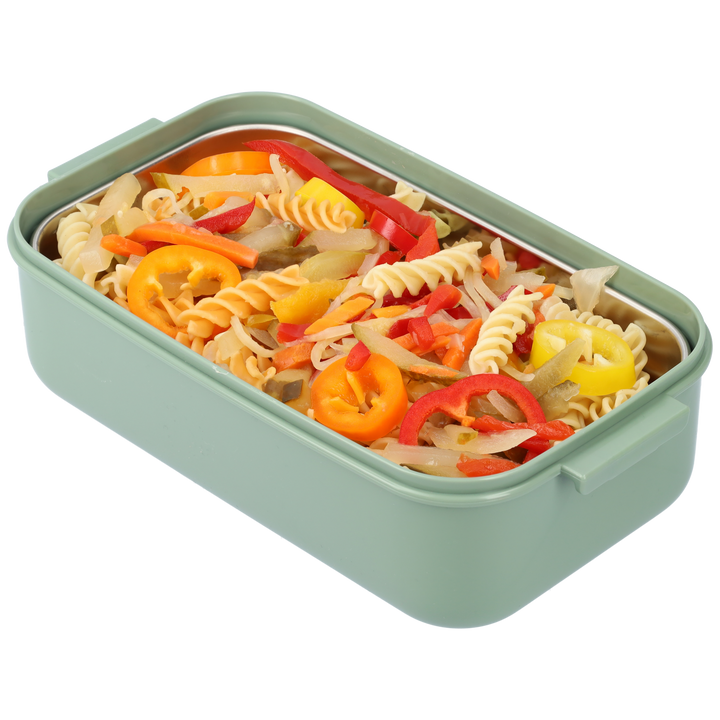 Bento Box Leak-Proof BPA-Free Plastic | Green, Compact Size for Adults and Children | Soup Bowl and Cutlery Set Included