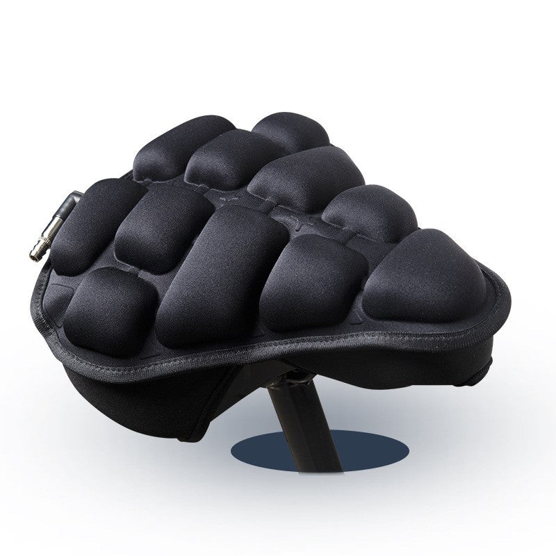 Bicycle Decompression Seat Cushion | 3D Airbag Shock Absorption & Pressure Relief | Breathable Anti-Skid Washable Cover