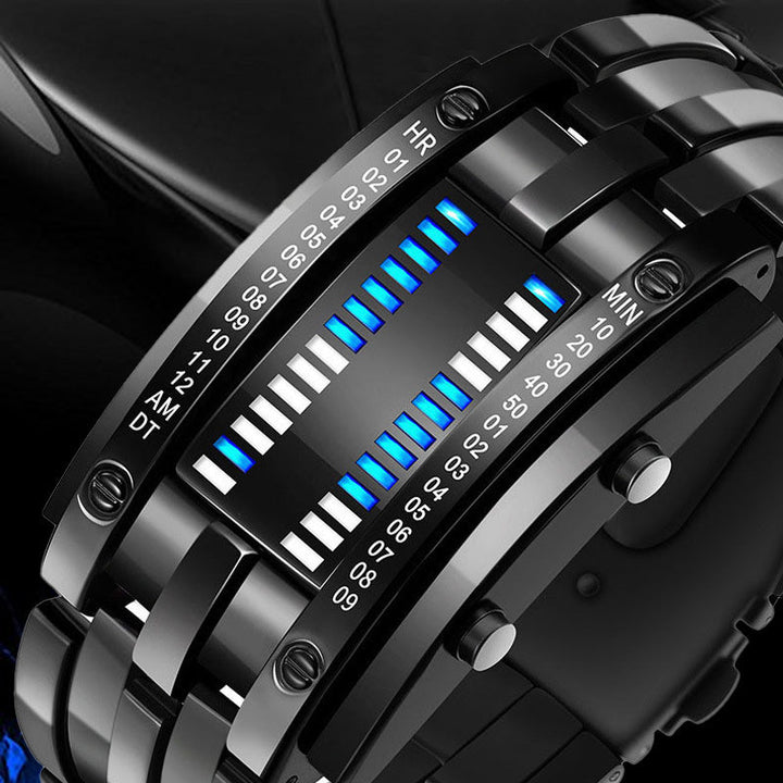 Binary LED Watch Alloy Water-Resistant with Scratch-Resistant Glass